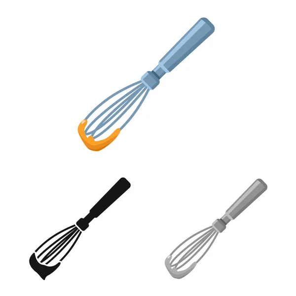 Diseño vectorial de batidor y signo de mantequilla. Set de batidor y utensilios símbolo de stock para web . — Archivo Imágenes Vectoriales