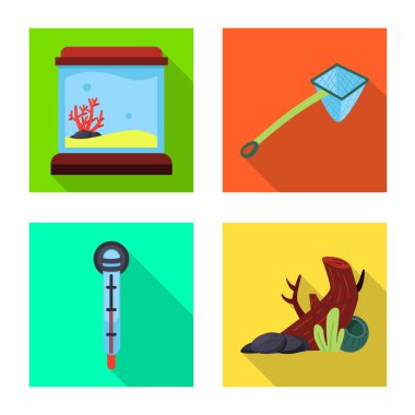 Doğal ve hobi sembolü vektör tasarımı. Stok lar için doğal ve iç vektör simgesi kümesi.