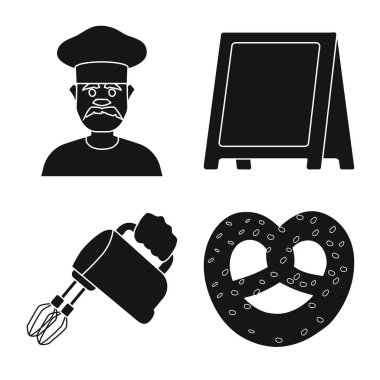 Fırın ve doğal simge izole nesne. Fırın ve ürün stok vektör illüstrasyon koleksiyonu.