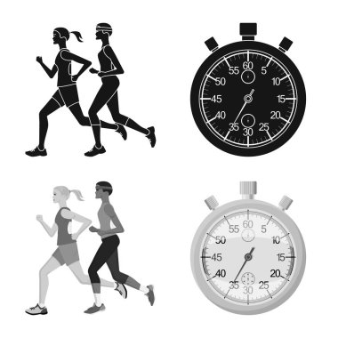 Spor ve kazanan logo yalıtılmış nesne. Spor ve fitness hisse senedi simgesi web için kümesi.