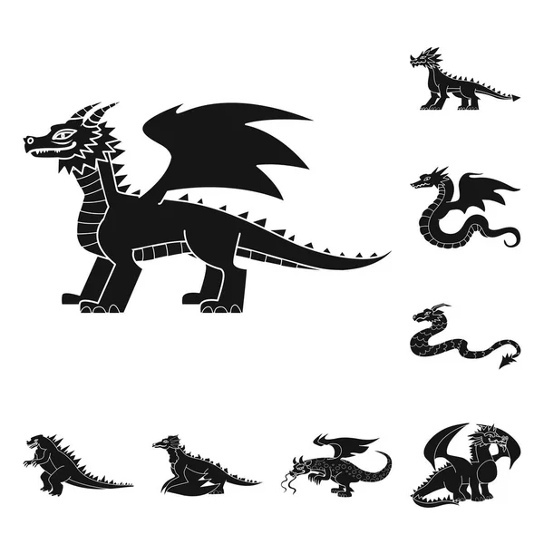 Objeto isolado de dinossauro e logotipo da história. Conjunto de dinossauro e ícone de vetor animal para estoque . —  Vetores de Stock