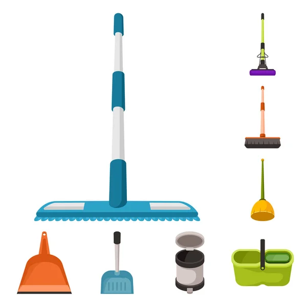 Vektor-Illustration von Geräten und Hausarbeit-Logo. Sammlung von Geräten und sauberes Aktiensymbol für das Web. — Stockvektor