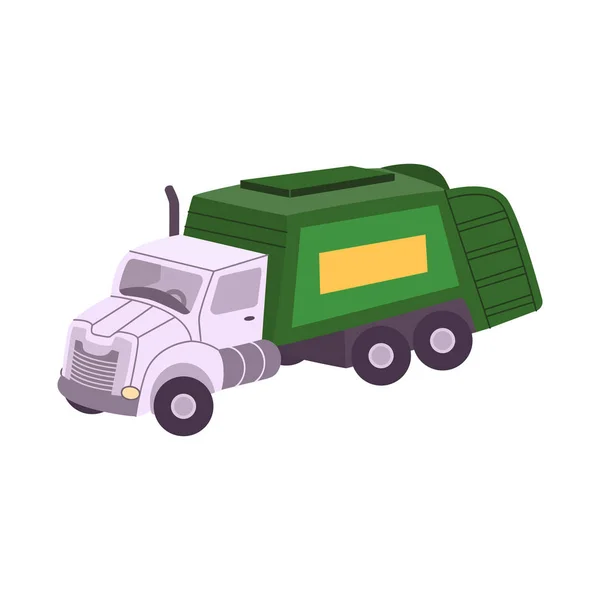 Vector illustration of truck and trash sign. Web element of truck and clean stock vector illustration. — ストックベクタ