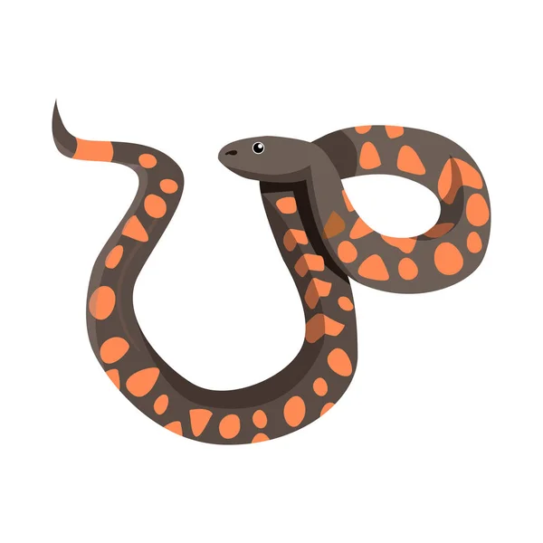 Projeto vetorial da serpente e do logotipo da víbora. Gráfico de serpente e cascavel vetor ícone para estoque . — Vetor de Stock