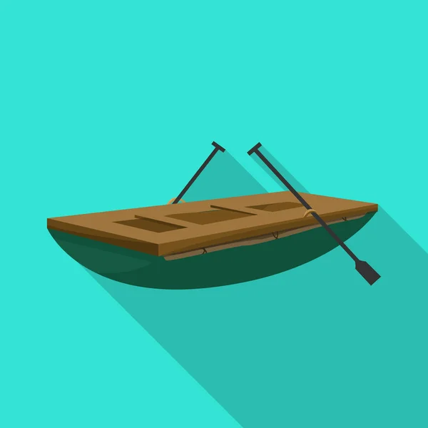 Objeto aislado de barco y el icono vietnamita. Conjunto de ilustración vector barco y stock de agua . — Archivo Imágenes Vectoriales