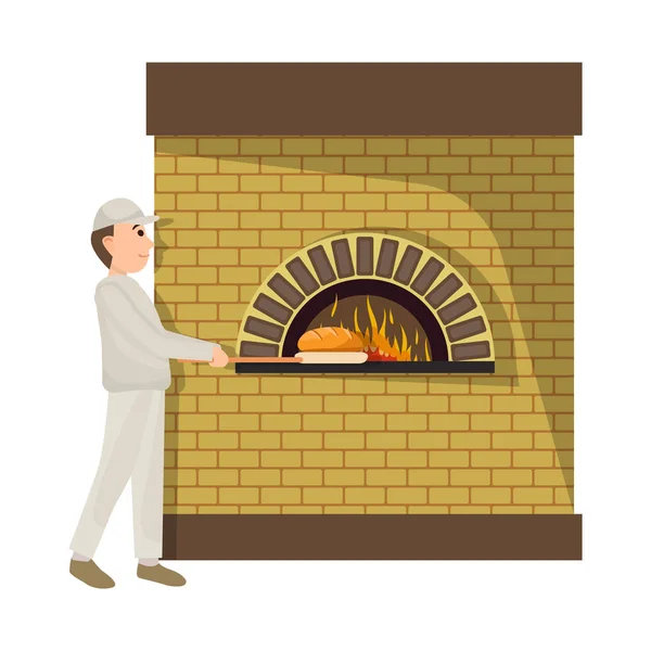 Illustrazione vettoriale del panettiere e del forno. Raccolta di pane e panettiere illustrazione vettoriale . — Vettoriale Stock