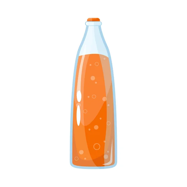 Isolated object of bottle and soda symbol. Collection of bottle and tipple stock symbol for web. — Stock Vector