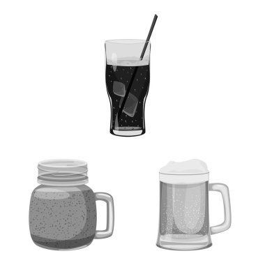 İçki ve çubuğu simgesinin yalıtılmış nesne. İçki topluluğu ve hisse senedi için parti vektör simgesi.