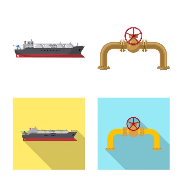 Objet isolé du logo pétrole et gaz. Collecte de pétrole et d'essence symbole de stock pour la toile . — Image vectorielle