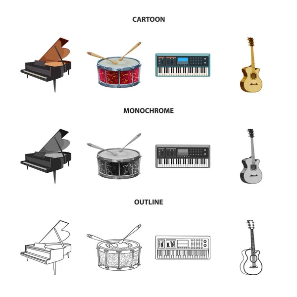 Design vetorial de música e ícone de melodia. Coleção de música e ferramenta ilustração vetor estoque . —  Vetores de Stock