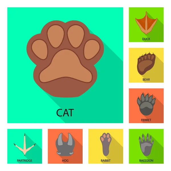 Vector design of step and walk logo. Set of step and fauna stock vector illustration. Royalty Free Stock Vectors