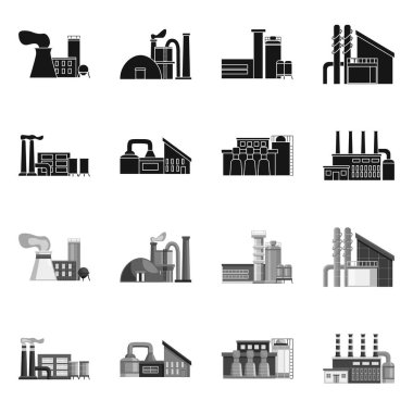 Endüstri ve bitki tabelasının izole nesnesi. Web için endüstri ve teknoloji hisse senedi koleksiyonu.