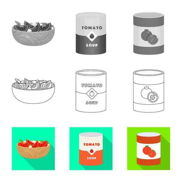 Ilustración vectorial de vegetales y delicioso icono. Colección de vegetales y símbolo de stock natural para la web . — Vector de stock