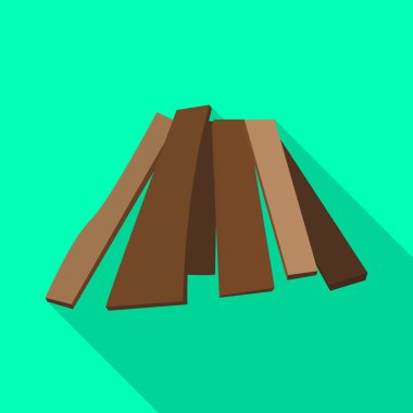 Yakacak odun ve ağaç sembolünden izole bir nesne. Stok için yakacak odun ve odun vektör simgesi koleksiyonu.