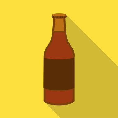 Şişenin ve cam işaretinin vektör çizimi. Stok için şişe koleksiyonu ve soğuk vektör simgesi.