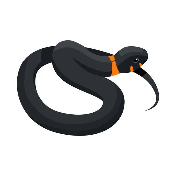 Objeto isolado de logotipo de serpente e réptil. Elemento web de serpente e símbolo de estoque de língua para web . — Vetor de Stock