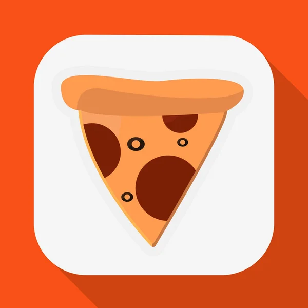 Illustration vectorielle du paquet et du panneau de pizza. Collection de paquet et ligne stock symbole pour le web . — Image vectorielle