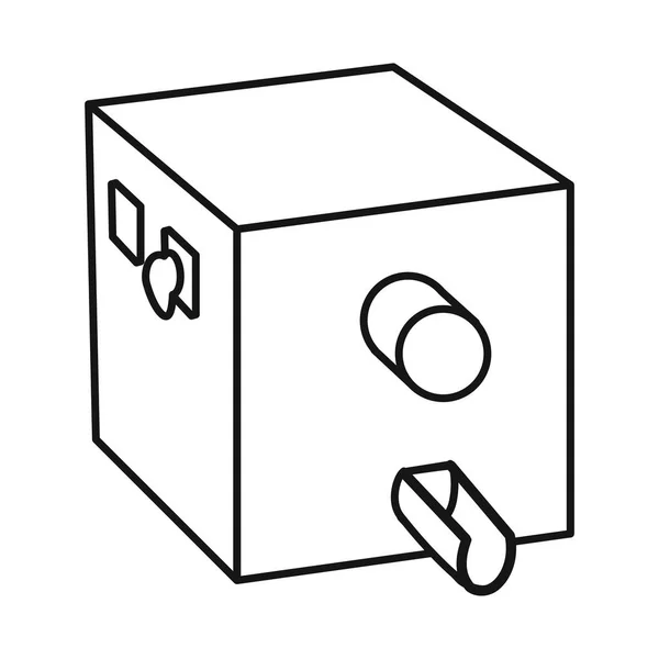 Vektor-Design von Saftpresse und Maschinenschild. Grafik der Entsafter und Technologie-Vektor-Symbol für Aktien. — Stockvektor