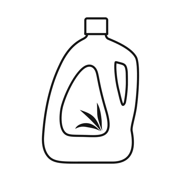 Ilustración vectorial del signo de botella y plástico. Elemento web de la ilustración del vector de stock de botellas y bebidas . — Vector de stock