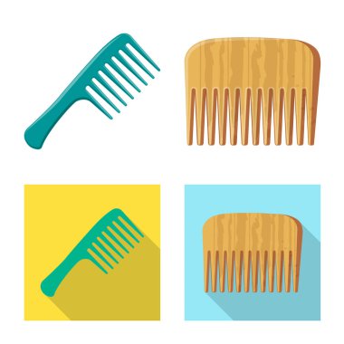 Fırça ve saç işareti vektör Illustration. Fırça ve saç fırçası hisse senedi vektör çizim topluluğu.