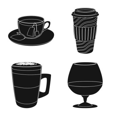 İçki ve bar logo vektör Illustration. İçki ve parti hisse senedi vektör çizim topluluğu.