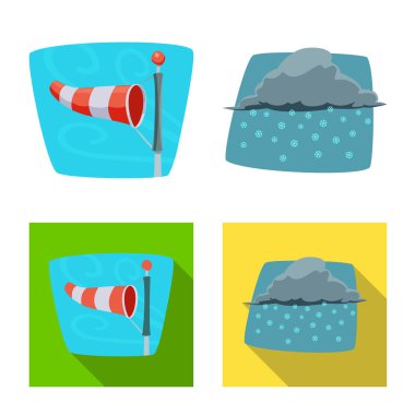 Hava ve İklim simge vektör Illustration. Hava ve bulut hisse senedi simgesi için web topluluğu.