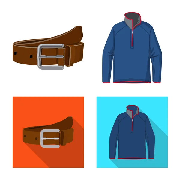 Vector design of man and clothing sign. Collection of man and wear stock vector illustration. — Stock Vector