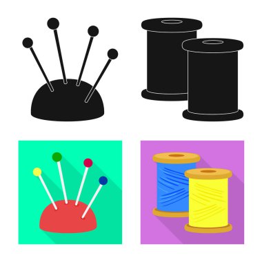 El sanatları ve el sanatları simge vektör Illustration. Zanaat ve sanayi stok vektör çizim seti.