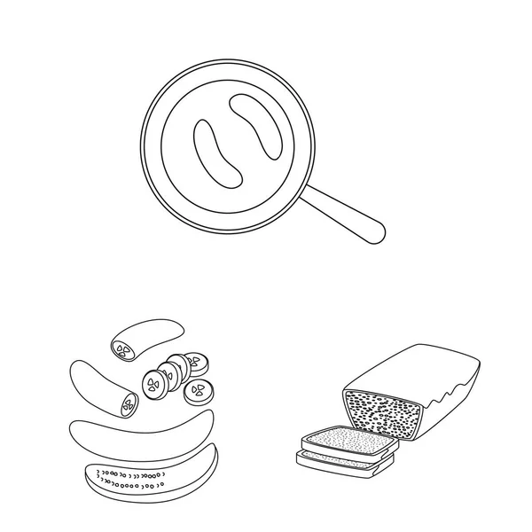 Illustrazione vettoriale del simbolo organico e del potassio. Raccolta di icone vettoriali biologiche e dietetiche per stock . — Vettoriale Stock