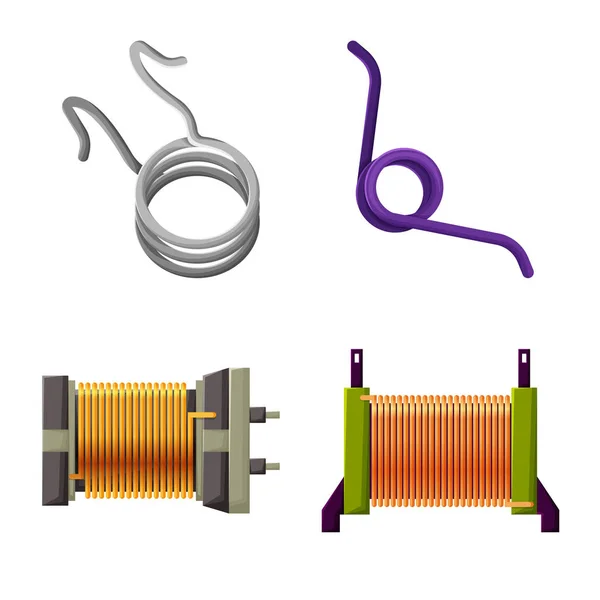 Objeto isolado de signo flexível e espiral. Coleção de símbolo de estoque flexível e pressão para web . — Vetor de Stock