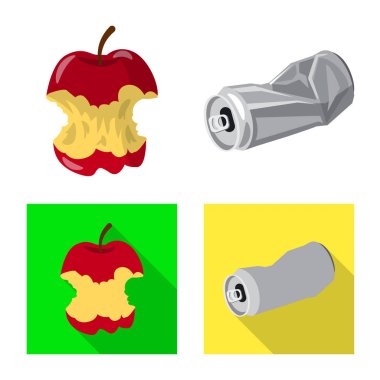 Çöp ve önemsiz sembolü izole nesne. Web için çöp ve atık stok sembolü seti.