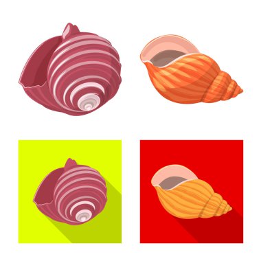 Hayvan ve dekorasyon işareti vektör tasarımı. Hayvan ve okyanus hisse senedi simgesi için web topluluğu.