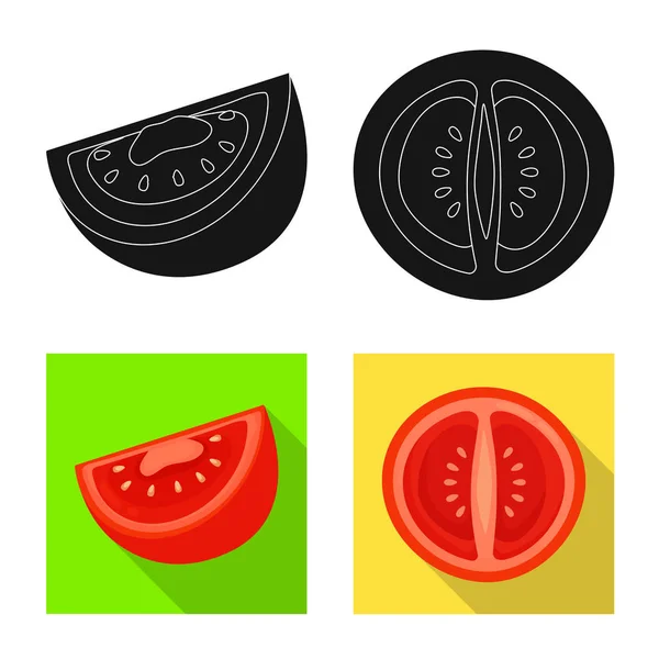 Objet isolé de légume et délicieux symbole. Ensemble d'icône vectorielle végétale et naturelle pour stock . — Image vectorielle