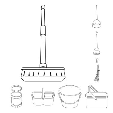 İzole edilmiş hijyen ve temiz ikon objesi. Stok için hijyen ve paspas vektör simgesi koleksiyonu.