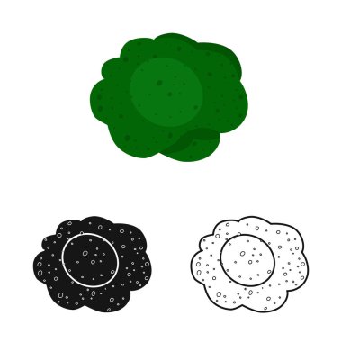 Brokoli ve lahana işaretinin vektör çizimi. Brokoli ve sebze stok vektörü çizimi.