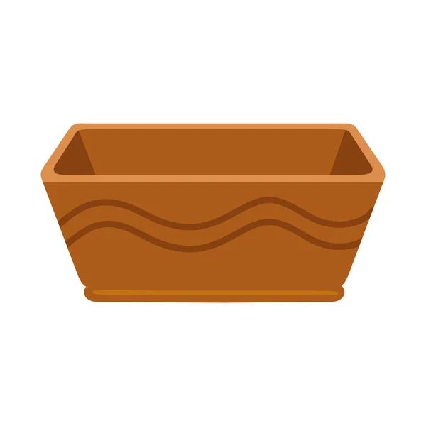 Vector illustratie van pot en keramische logo. Web element van pot en bruine voorraad vector illustratie. — Stockvector