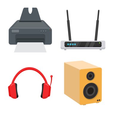 Dizüstü bilgisayar ve aygıt logo vektör Illustration. Hisse senedi için dizüstü bilgisayar ve sunucu vektör simge topluluğu.