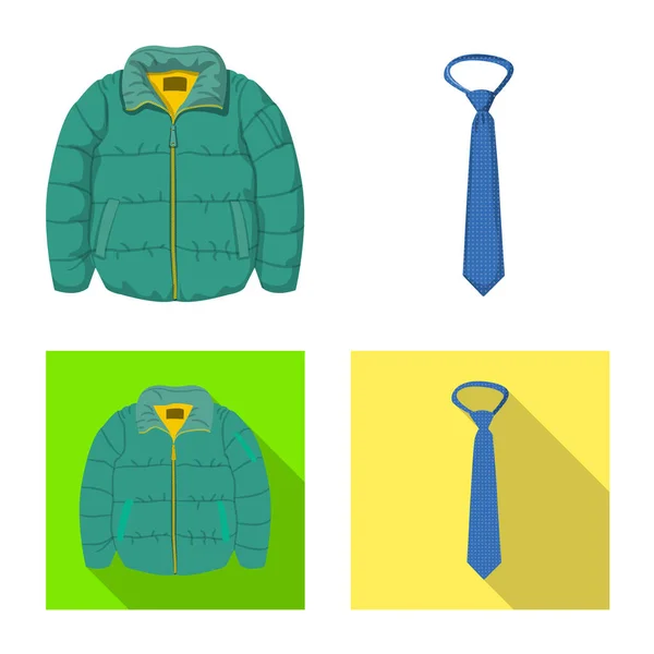 Vectorillustratie van mens en kleding symbool. Collectie van mens en slijtage vector pictogram voor voorraad. — Stockvector