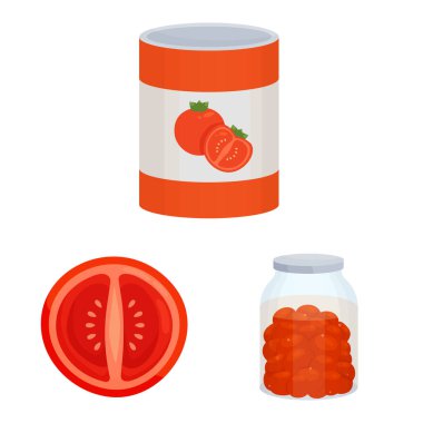 Organik ve gıda simgesivektör illüstrasyon. Web için organik ve diyet stok sembolü toplama.