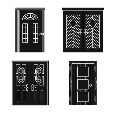 Dekoratif ve inşaat tabelasının vektör tasarımı. Dekoratif ve iç hisse senedi temsili koleksiyonu.