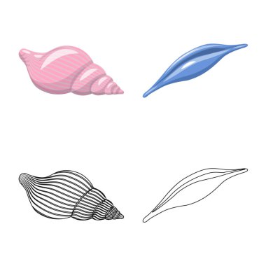 Hayvan ve dekorasyon logosu yalıtılmış nesne. Hayvan ve okyanus hisse senedi simgesi için web topluluğu.