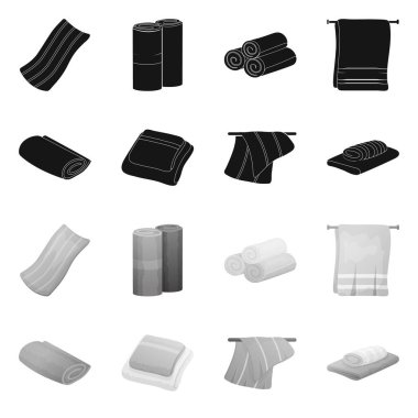 Yumuşak ve temiz sembolün izole nesnesi. Stok için yumuşak ve evsel vektör simgesi kümesi.