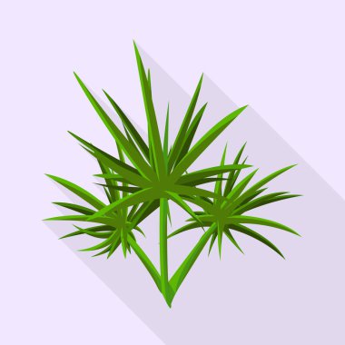 Yaprakların ve çalı ağacı ikonunun vektör çizimi. Stok için yapraklar ve yeşil vektör simgesi.