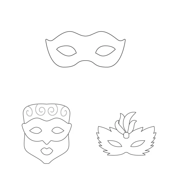Illustration vectorielle de mascarade et icône mystère. Jeu de mascarade et illustration vectorielle de stock de festival . — Image vectorielle
