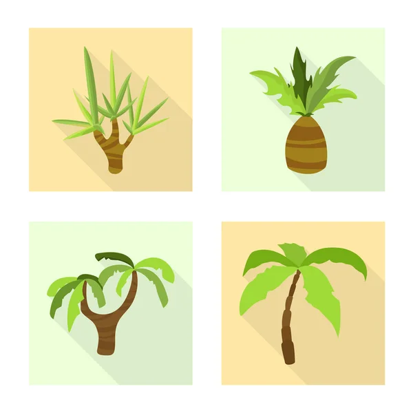 Ilustración vectorial del signo de la naturaleza y la flora. Conjunto de naturaleza y ecología stock vector ilustración . — Vector de stock