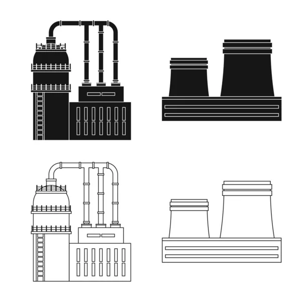 Vector illustration of production and structure symbol. Set of production and technology vector icon for stock. — Stock Vector