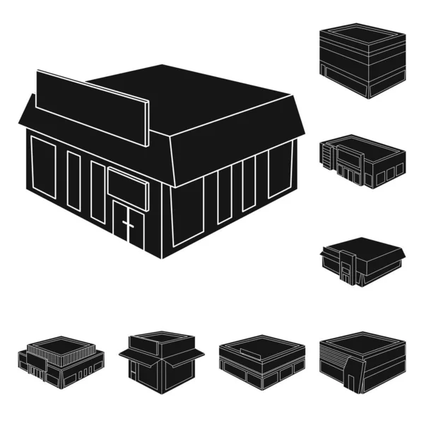 Projekt wektorowy i logo domu. Gromadzenie i budowanie ikony wektora dla zasobów. — Wektor stockowy