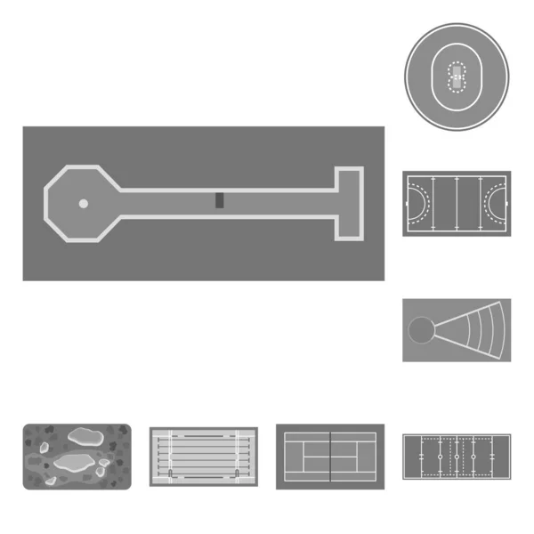 Objeto aislado de hierba y logo del juego. Conjunto de hierba y icono de vector de construcción para la acción . — Archivo Imágenes Vectoriales