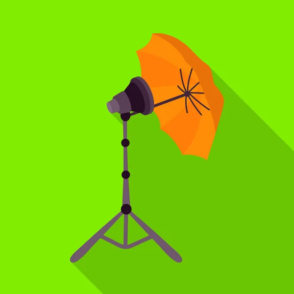 Objeto isolado de holofotes e símbolo de lâmpada. Elemento Web de holofotes e ícone de vetor guarda-chuva para estoque . — Vetor de Stock