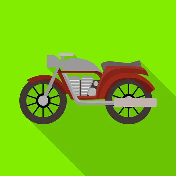 Objeto aislado de la motocicleta y el icono antiguo. Elemento Web de la motocicleta y moto vector de stock ilustración . — Archivo Imágenes Vectoriales